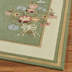 Garden Bouquet Rectangle Rug Sage