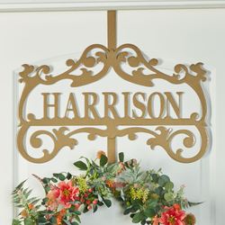 Bower Personalized Wreath Hanger Gold