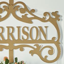 Bower Personalized Wreath Hanger Gold