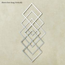Diamond Interlink Wall Art Silver