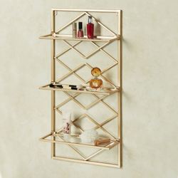 Diamond Interlink Wall Shelf Gold