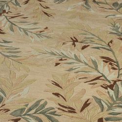 Tropical Branches Rug Runner Ivory 26 x 10