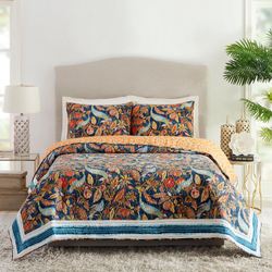 Peacock Garden Mini Quilt Set Multi Warm