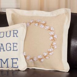 Ashmont Embroidered Pillow Multi Warm 18 Square