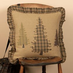 Cedar Ridge Ruffled Pillow Multi Warm 18 Square