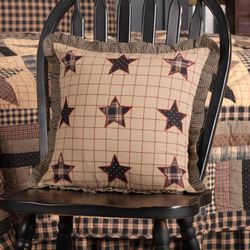 Bingham Applique Star Pillow Multi Warm 16 Square