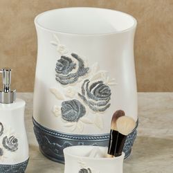 Blossom Rose Wastebasket Steel Blue