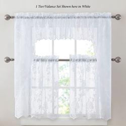 Moray Lace Tier and Valance Set