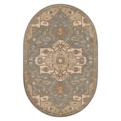 Madeleine Caesar Oval Rug Gray 6 x 9 Oval