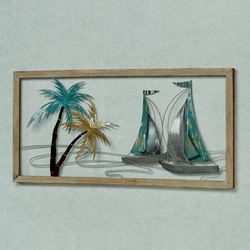 Tropical Sails Wall Art Multi Metallic