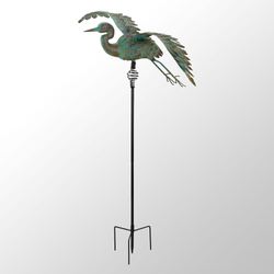 Crane Bouncie Outdoor Sculpture Bronze