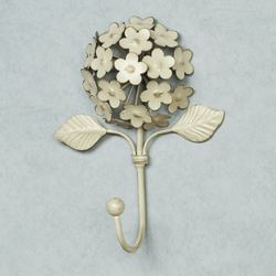 Hydrangea Wall Hook Creamy Gold