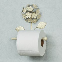 Hydrangea Wall Toilet Paper Holder Creamy Gold
