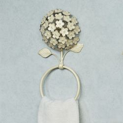 Hydrangea Towel Ring Creamy Gold
