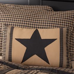 Black Check Star Rectangle Pillow