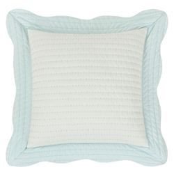 Amherst Quilted Pillow Pale Blue 20 Square