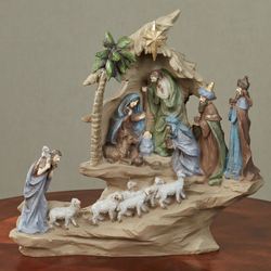 He Is Born Nativity Table Sculpture Multi Warm