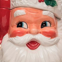 Retro Santa Cookie Jar White