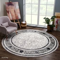 Blanche Rectangle Rug Gray