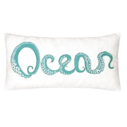 Shorecrest Beaded Ocean Rectangle Pillow Teal
