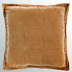 Stonewashed Cotton Flanged European Sham Dark Gold