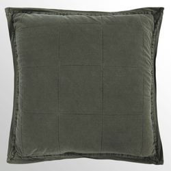 Stonewashed Cotton Flanged European Sham Sage