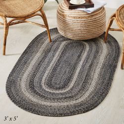 Sawyer Mill Oval Rug Black 5 x 8 Oval