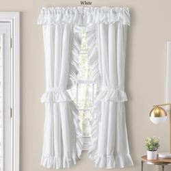 Charlene Ruffled Priscilla Curtain Pair