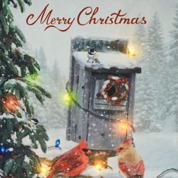 Christmas Solar Flag with Stake Multi Warm 2 Piece Set