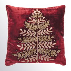 Elegant Tree Decorative Pillow Burgundy
