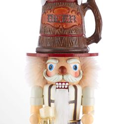 Hollywood Beer and Pretzel Nutcracker Figure Brown