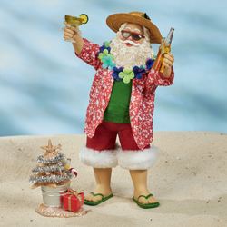 Beach Fabriche Santa and Tree Red Set of Two