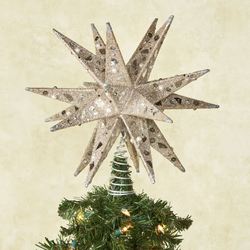 Moravian Star Tree Topper Champagne