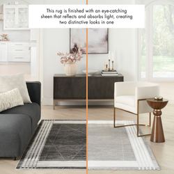 Axxton Rectangle Rug Charcoal