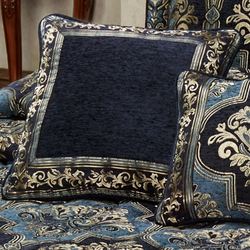 Hillcrest Piped Pillow Indigo 18 Square