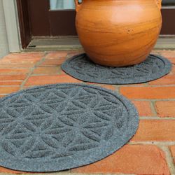 Flower of Life 17 Inch Plant Trivets Set of Two