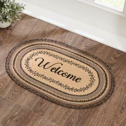 Vining Florals Welcome Oval Rug Multi Warm 18 x 26 Oval