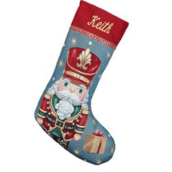 Red Holiday Nutcracker Stocking