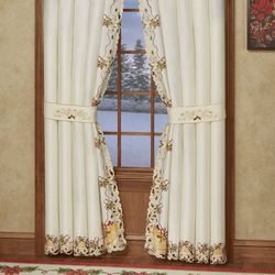 Bells Are Ringing Curtain Pair Ivory 84 x 84