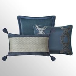 Everett Decorative Pillows Midnight Set of Three