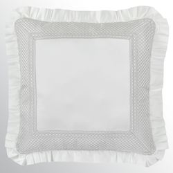 Brunello Flanged Pillow Platinum 20 Square
