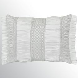 Brunello Flanged Rectangle Pillow Platinum