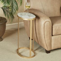 Victoria Oval Drink Table Gold