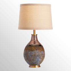 Kai Textured Table Lamp Blue