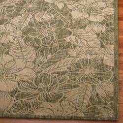 Carmel Botanical Square Rug Green 710 Square