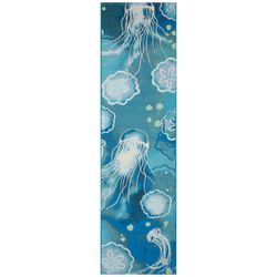 Marina Jellyfish Rug Runner Blue