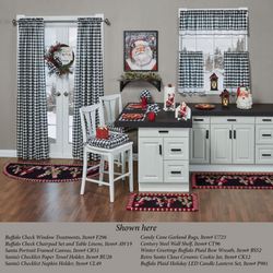 Santa Portrait Lighted Framed Canvas Wall Art Red