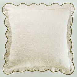 Sweetbay European Pillow with Scalloped Sham Ivory