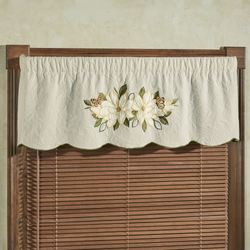 Sweetbay Scalloped Valance Ivory 60 x 18