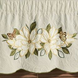 Sweetbay Scalloped Valance Ivory 60 x 18